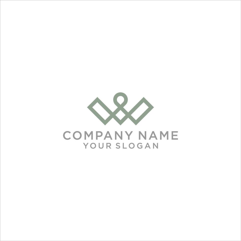 Letters W and S look simple, clean, abstract and professional. vector