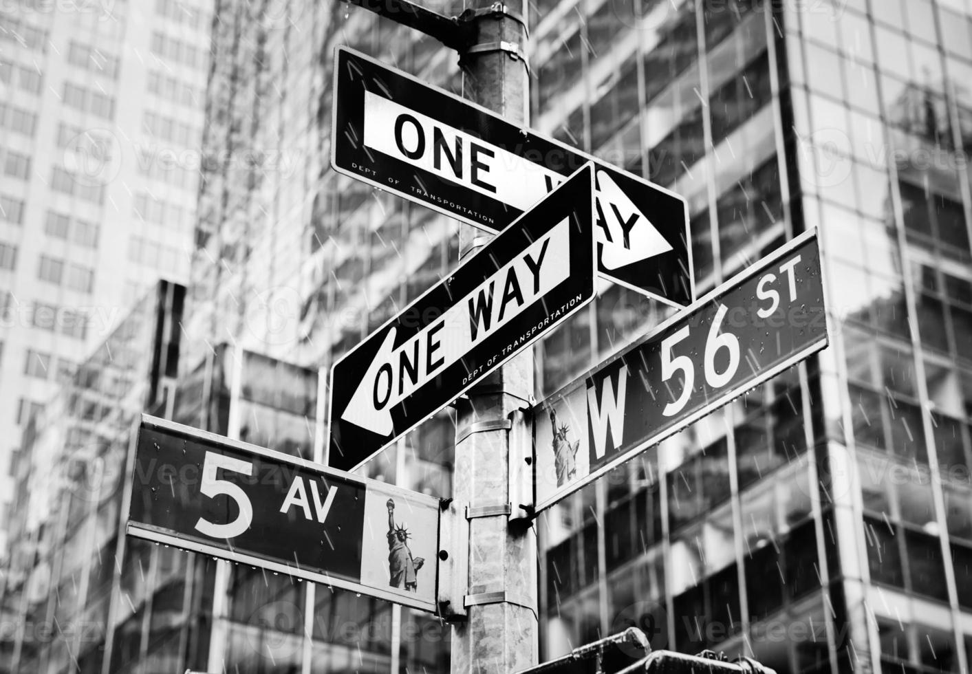 Fifth avenue and W 56 st crossroad in New York photo