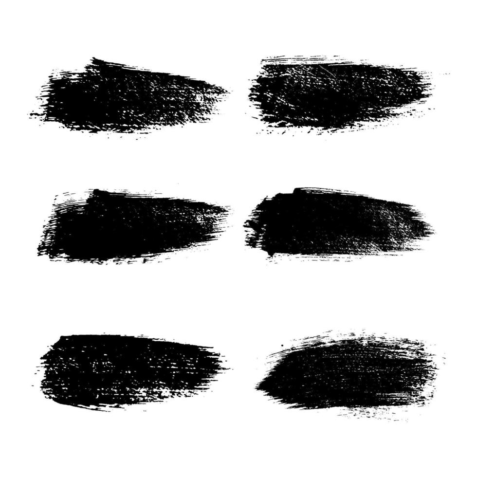 Vector black paint ink brush stroke,line,texture,background for text.