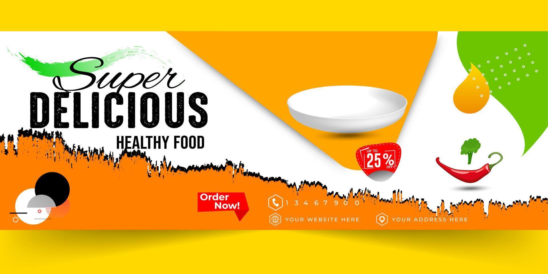 Social media food Banner, Food Template and Restaurant Web Banner, Burger banner design,  Fast Food digital template, Vector Template design, Delicious Food Restaurant Banner