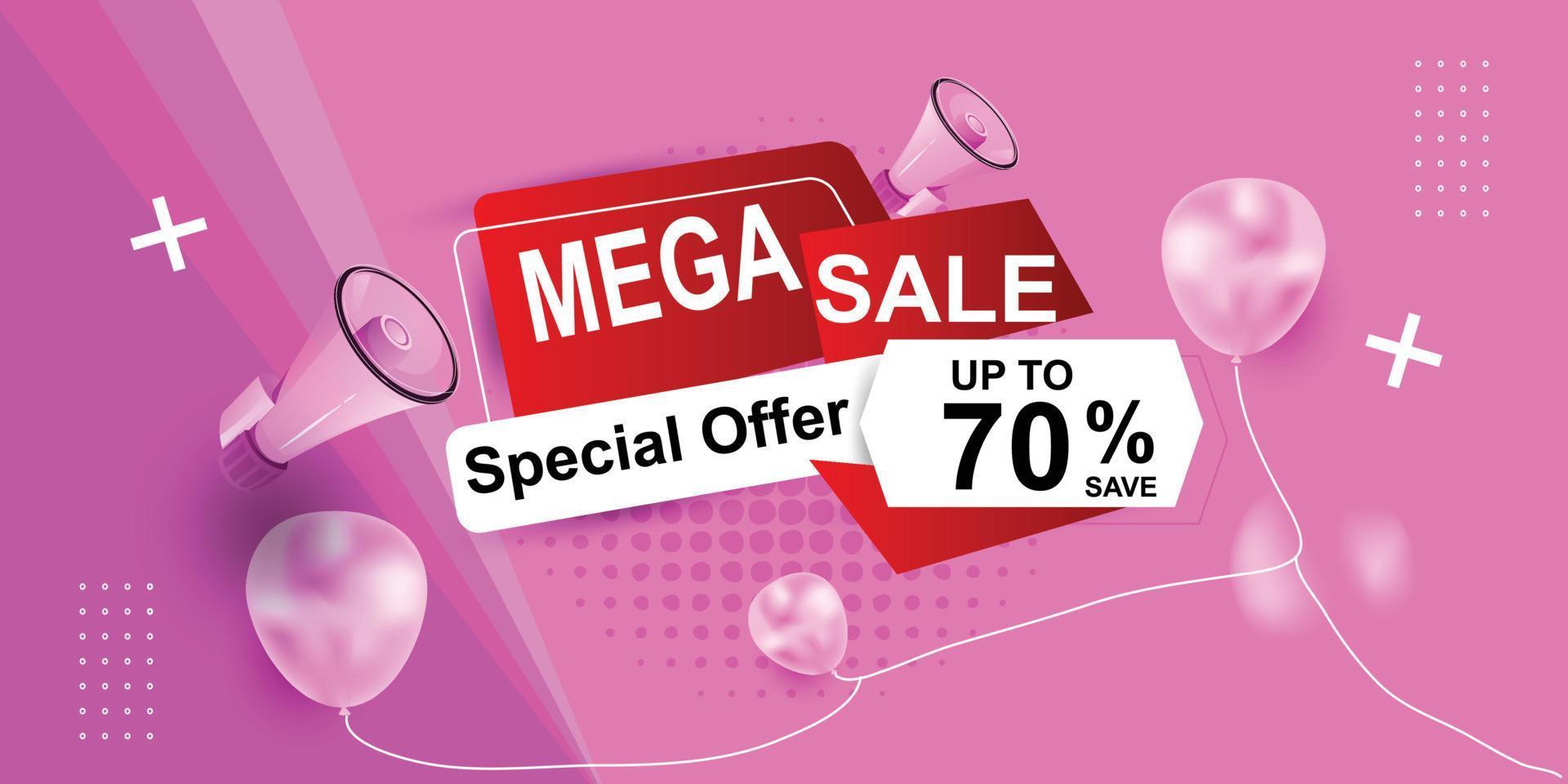 Big sale discount promotion banner template, Special offer discount on weekend promotion Banner.  super sale vector Poster template. Extra bonus during sale vector Design.