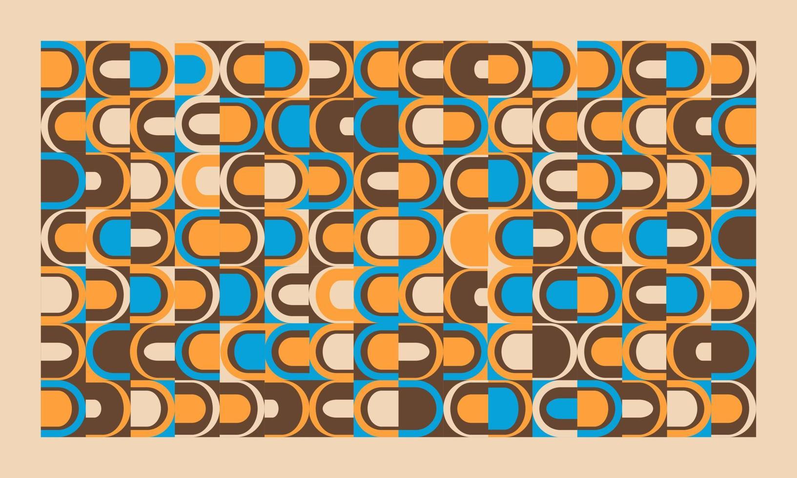 Retro Futuristic Wallpaper Pattern Vintage Vector Banner