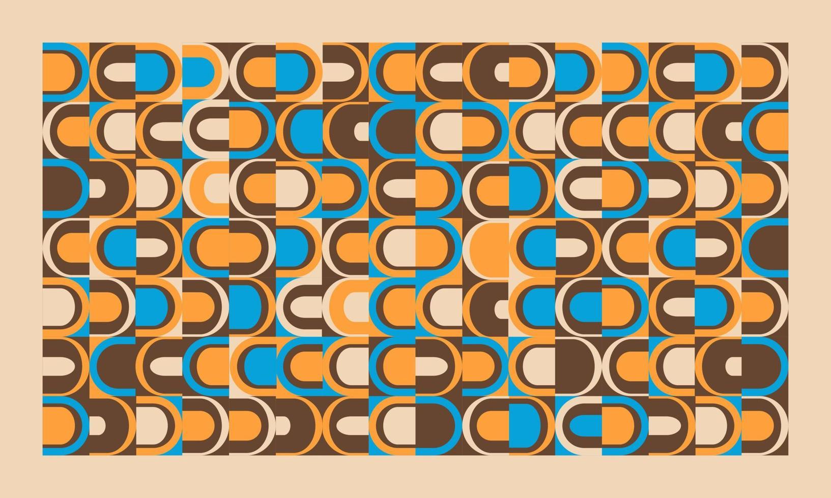 Retro Futuristic Wallpaper Pattern Vintage Vector Banner