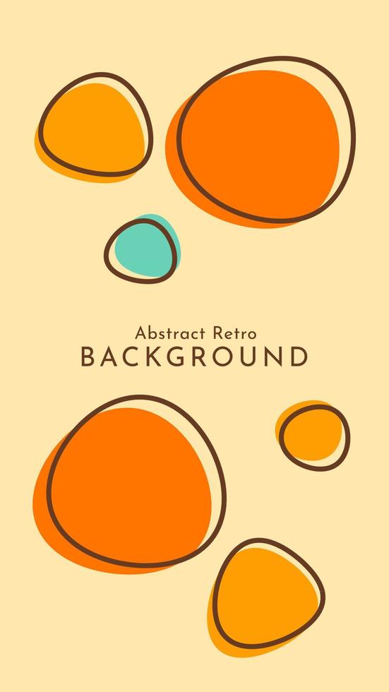 Vertical Abstract Retro Colored Background for Mobile Screen vector