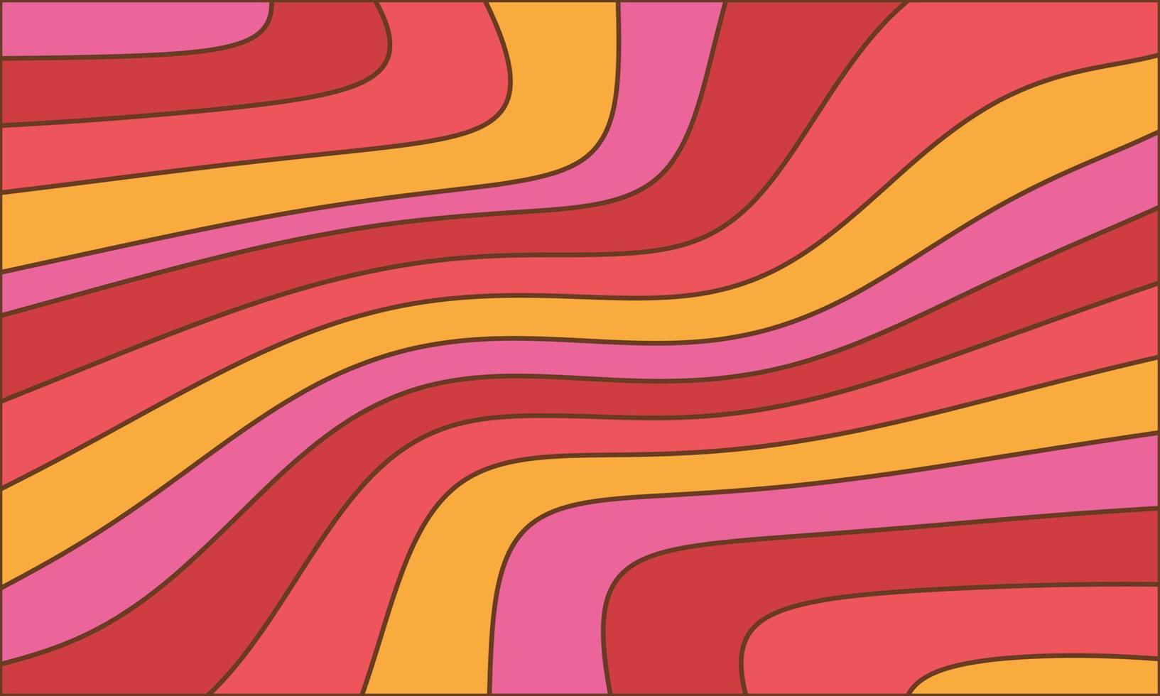 Retro Wallpaper Pattern Outlined Comic Style Vector Background
