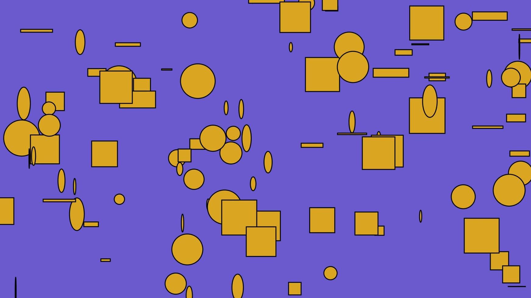 goldenrod brown shapes over slate blue purple background vector
