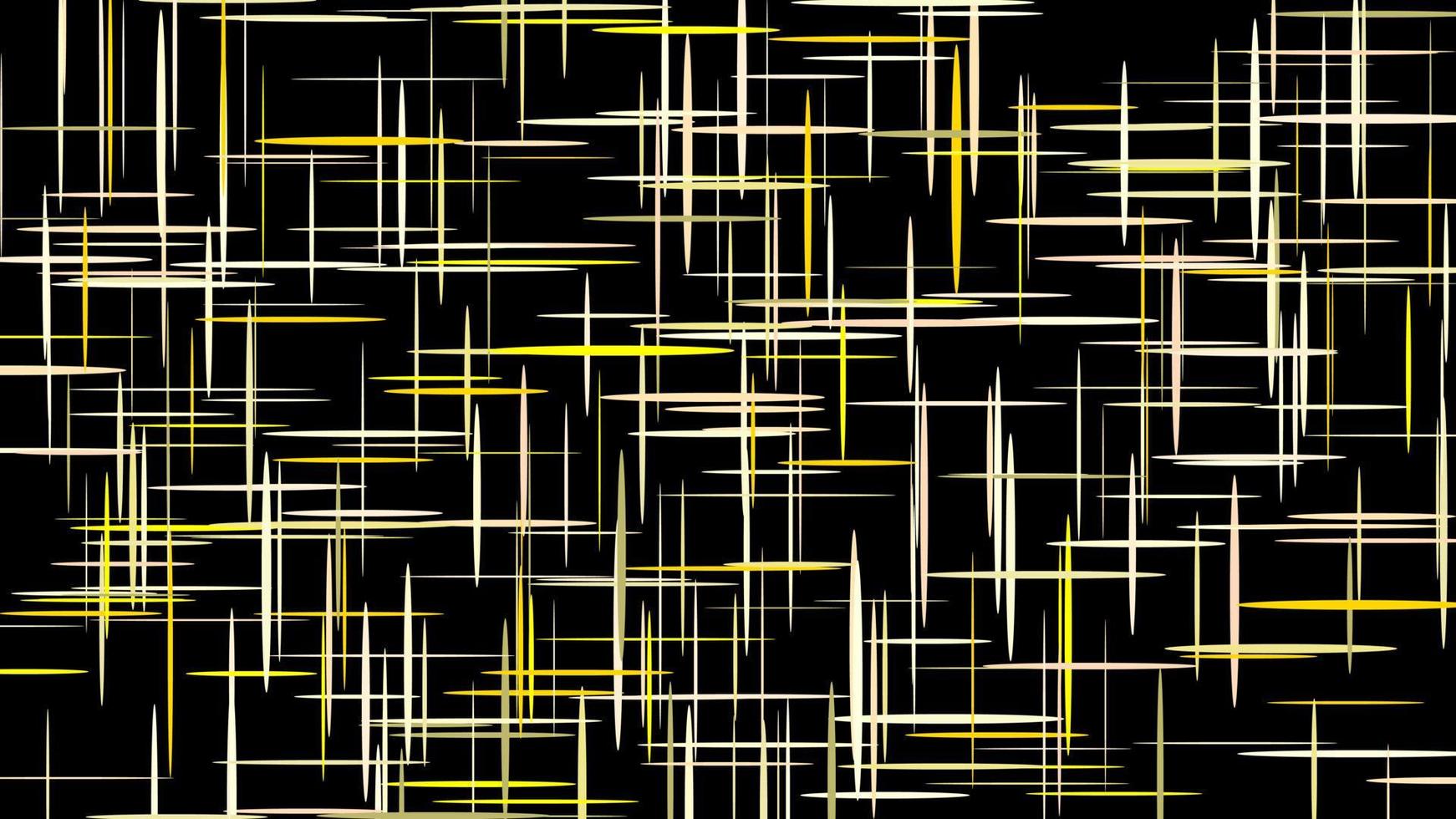 yellow light stars over black background vector