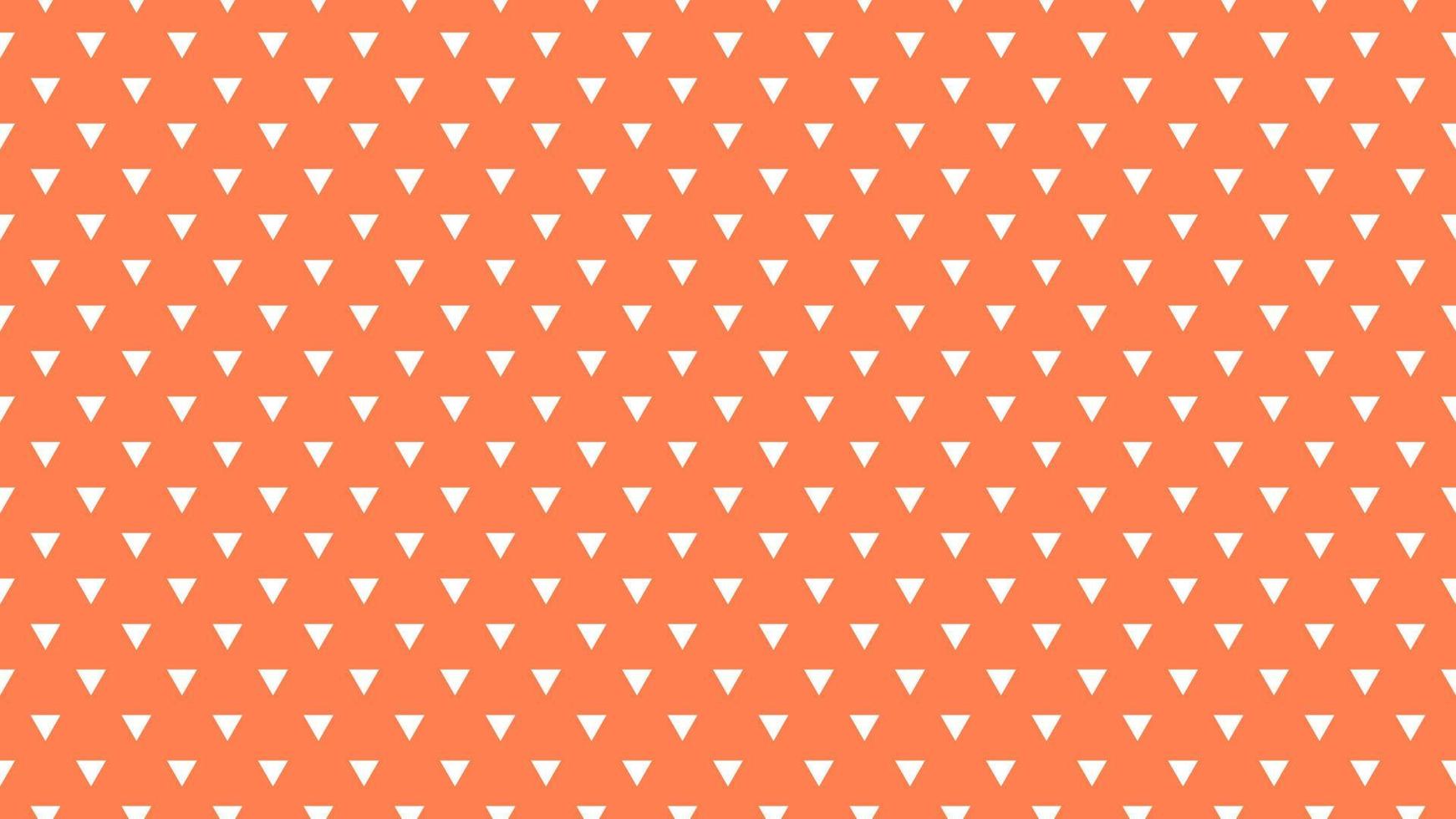 white color triangles over coral orange background vector