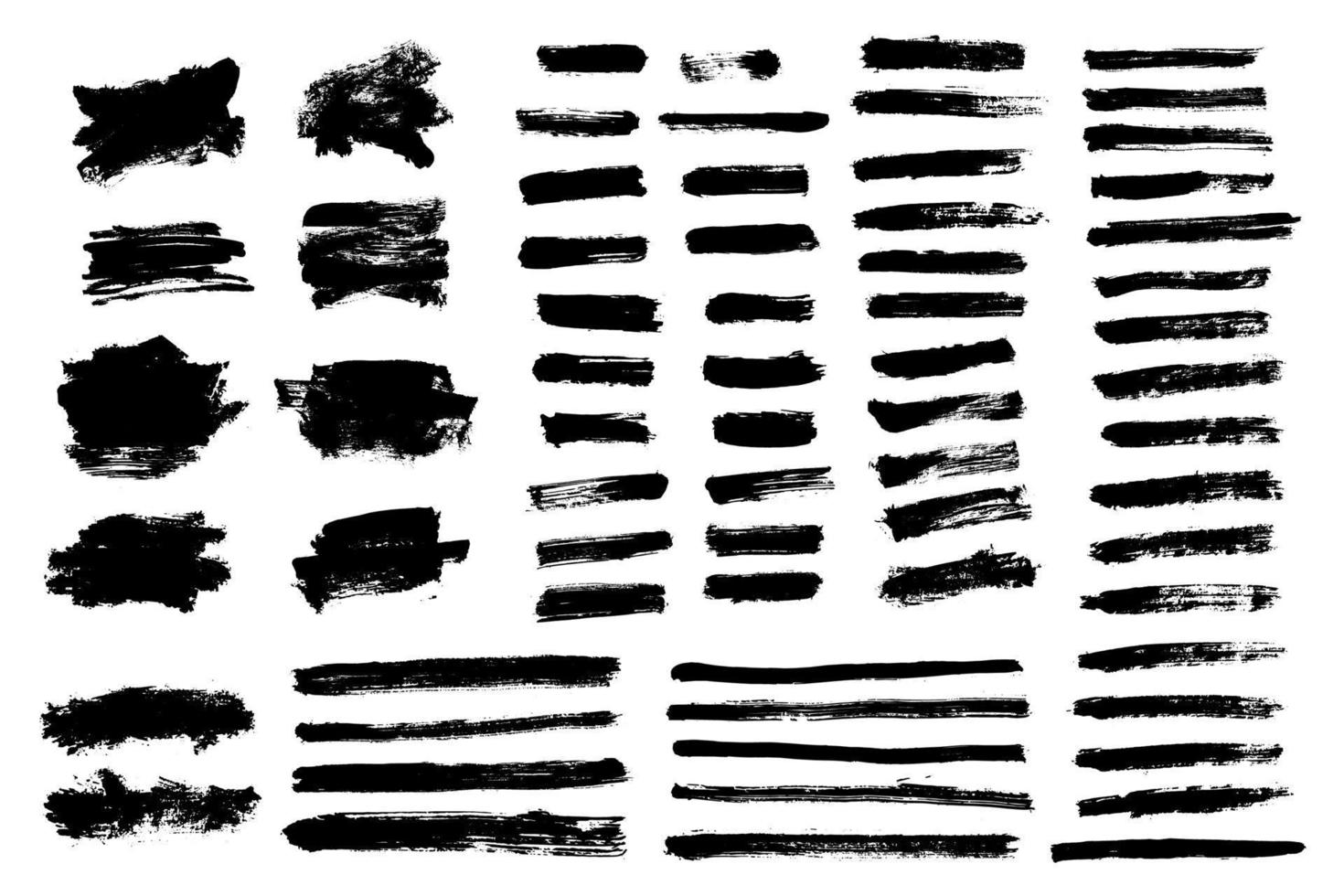 Vector set grunge texture brush stroke, Brush paint.