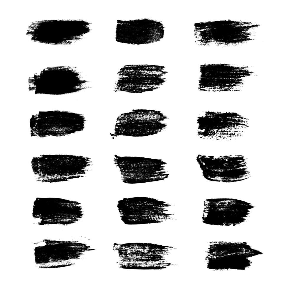 Vector black paint ink brush stroke, line, texture, background for text.