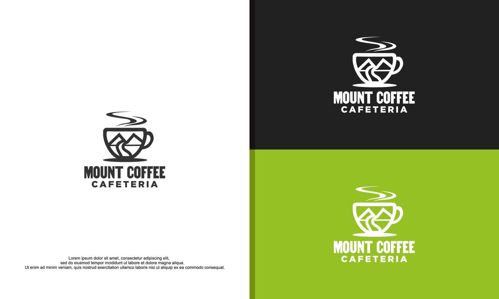 illustration Creative Coffee Shop logo design vector. Symbol graphic Restaurant Market Hot Breakfast label Tea Cup drink Farmer Classic Vintage retro vector