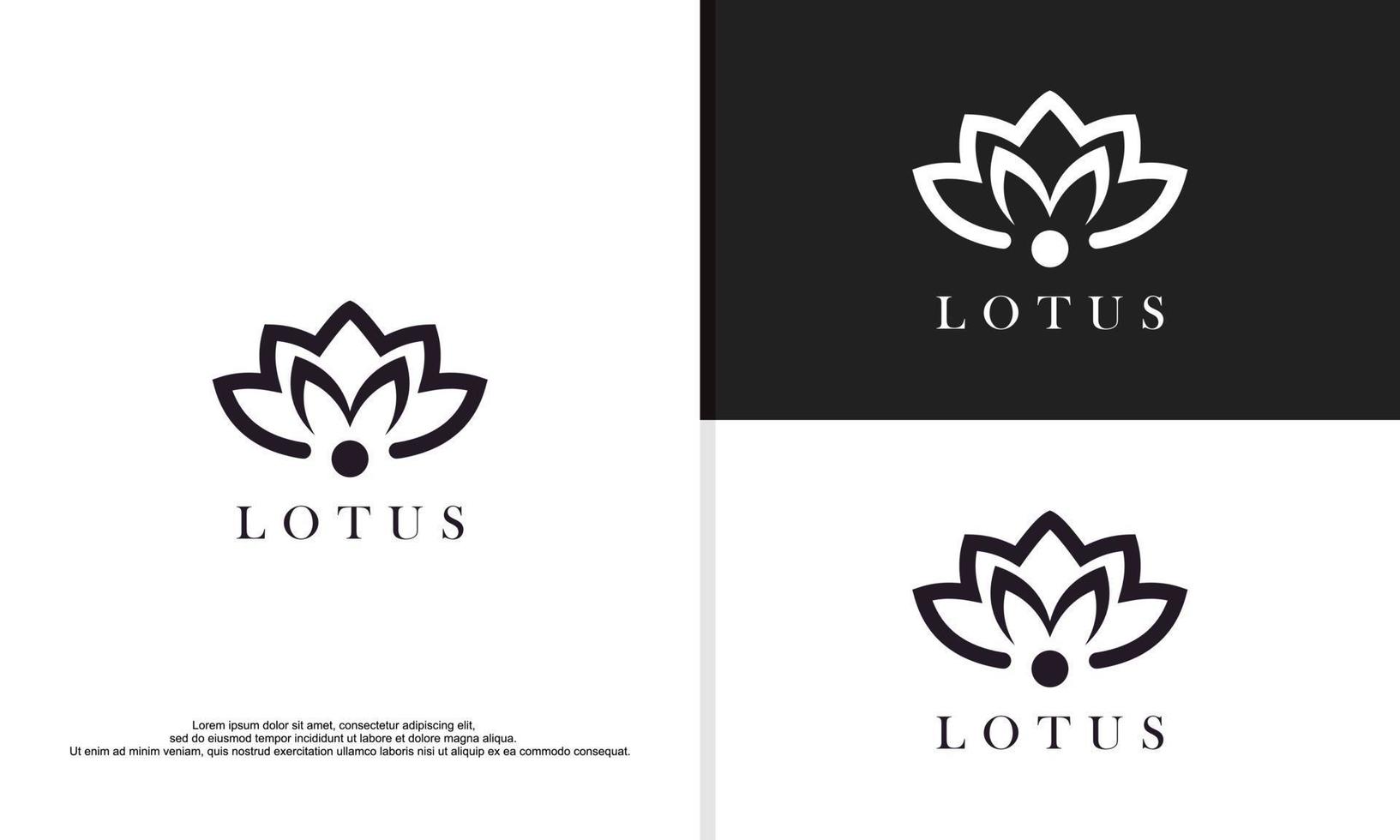 gráfico vectorial de ilustración de logotipo de flor de loto vector