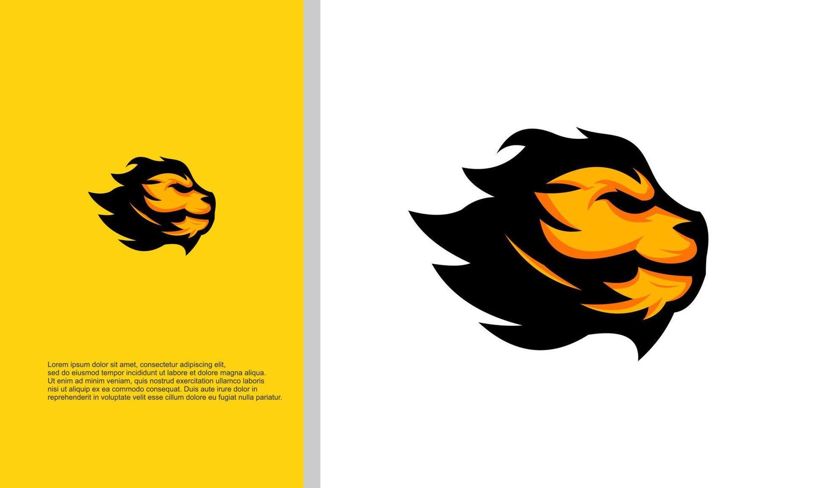 logo illustration vector graphic of lion head