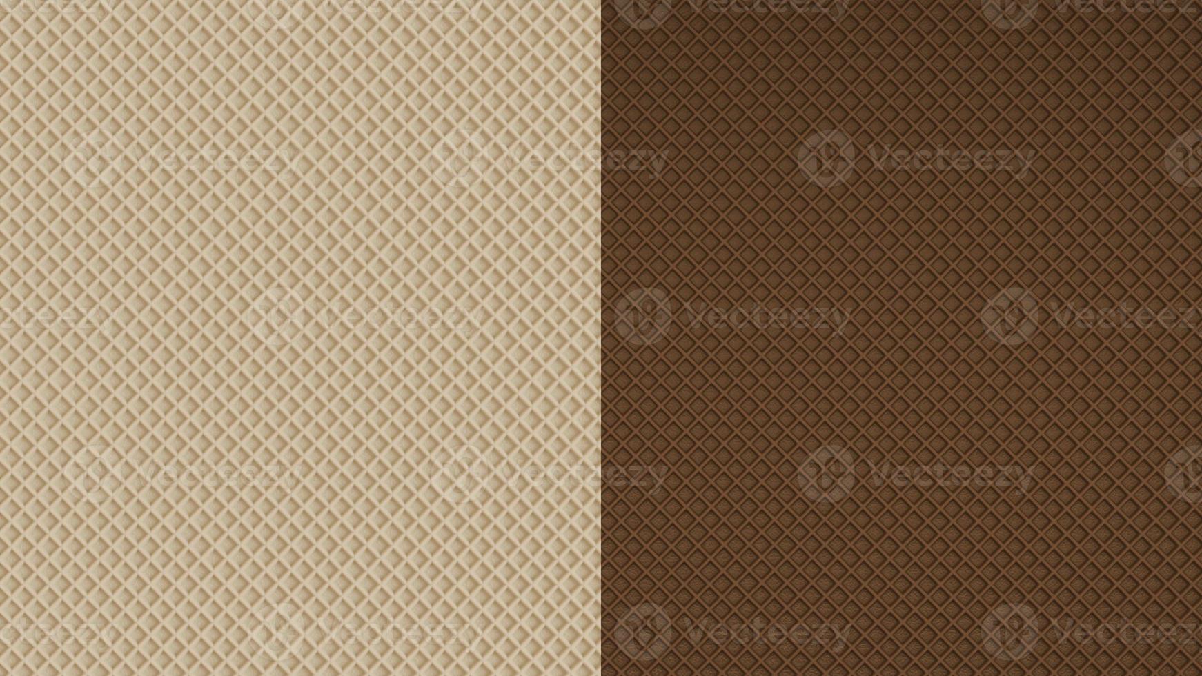 3D rendering Empty Vanilla And Chocolate Wafer Texture Backgroun photo
