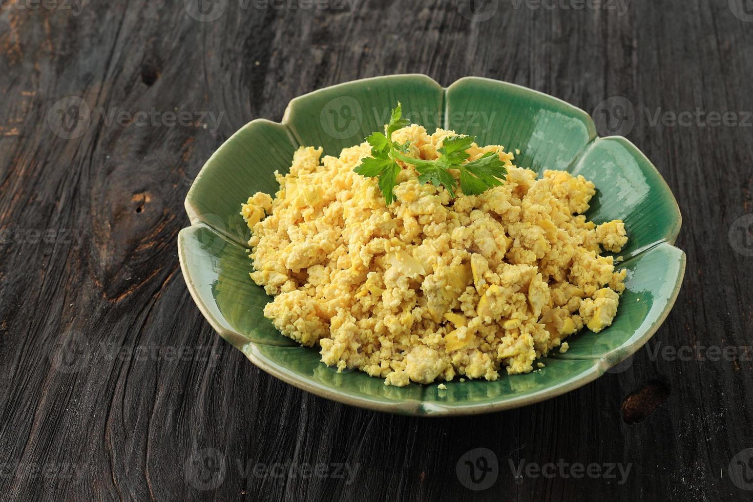 Tahu Bubuk or Tahu Bubuk, Crushed Tofu with Egg and Spiced photo