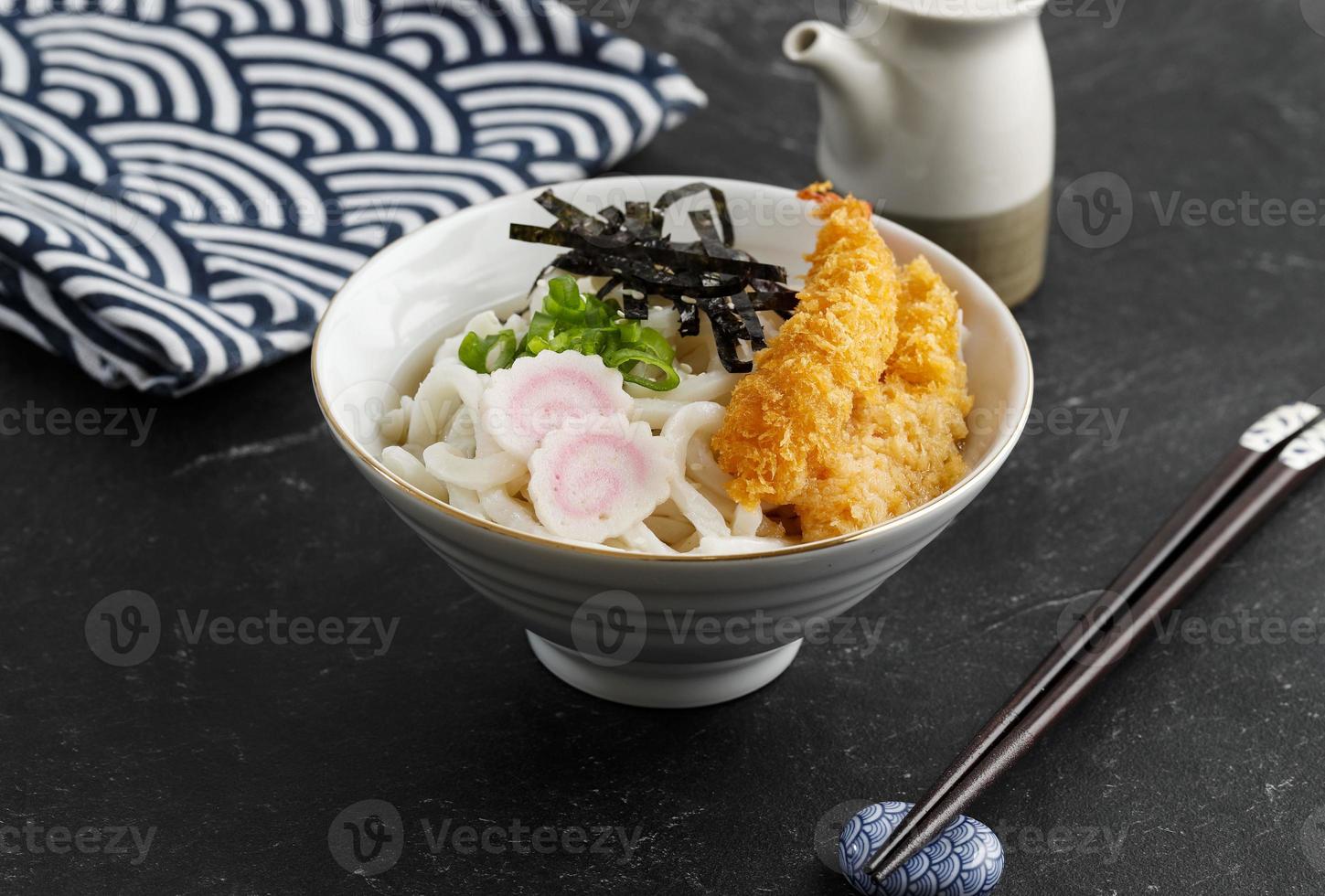 Delicious Tempura Prawn Shrimp Udon photo