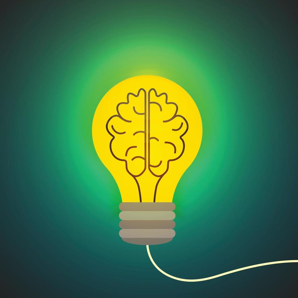 The mind's success intelligence thinking and inspiration of idea concepts for strategy communication development and plan for creative business solutions and design brainstorming energy technology vector