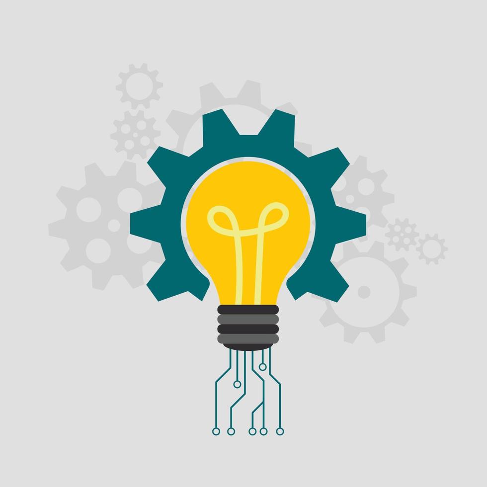 The mind's success intelligence thinking and inspiration of idea concepts for strategy communication development and plan for creative business solutions and design brainstorming energy technology vector