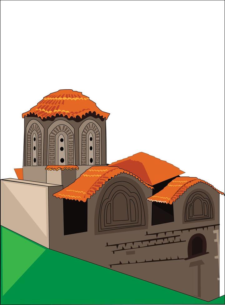 Albania culture bilding vector illustration