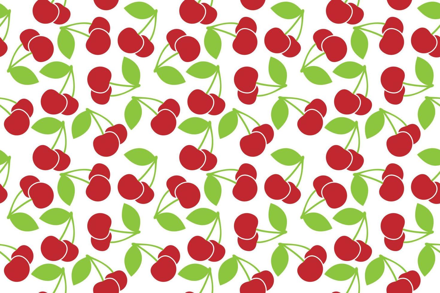 Cherry fresh fruit seamless abstract pattern on white background vector design
