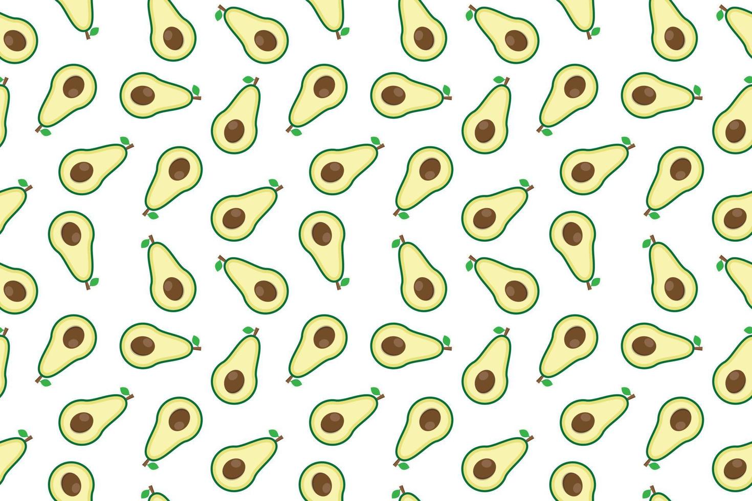 Avocado fresh fruit seamless abstract pattern on white background vector design