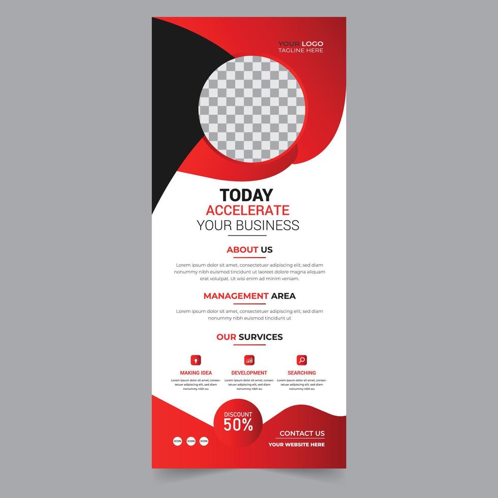 Modern corporate business rollup banner stand and x banner template vector design. Creative business roll up banner design for marketing agency.