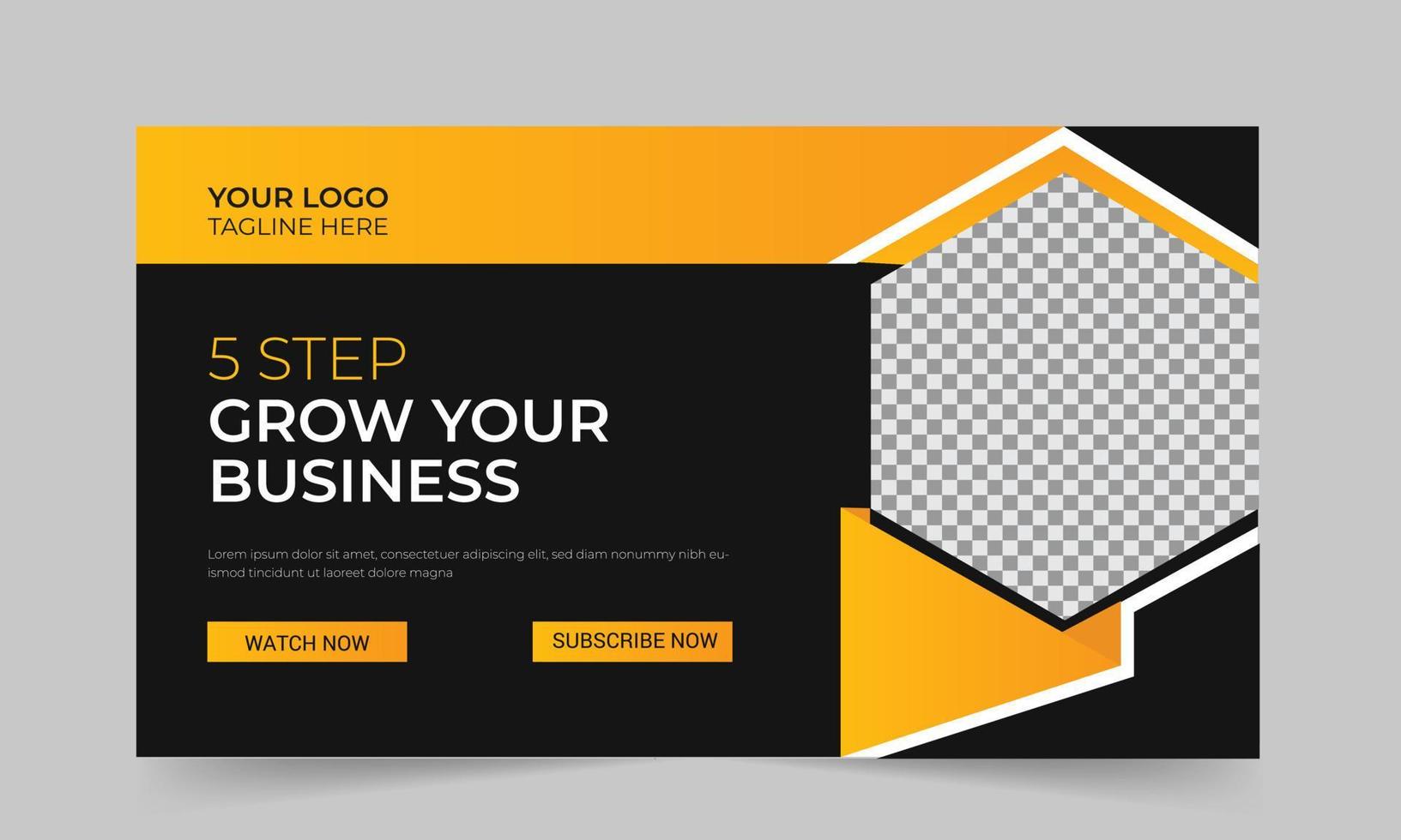 Trendy thumbnail for business promotion workshop template Premium Vector