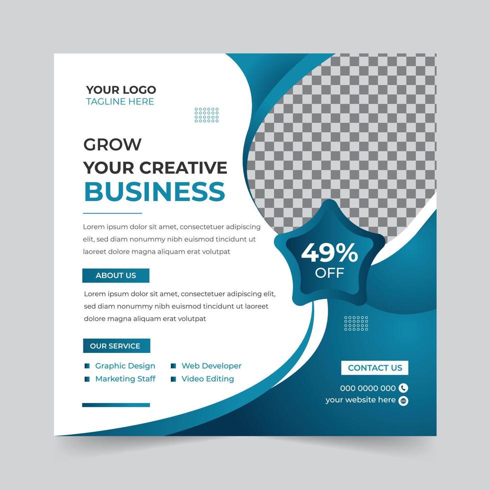 Trendy digital business agency marketing social media post and banner template design. Promotion Corporate advertising Web Banner Ads Stories flyer poster vector