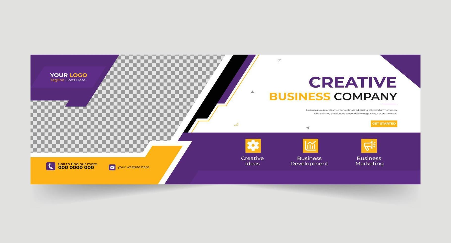 Trendy corporate Digital marketing cover social media banner template Premium Vector