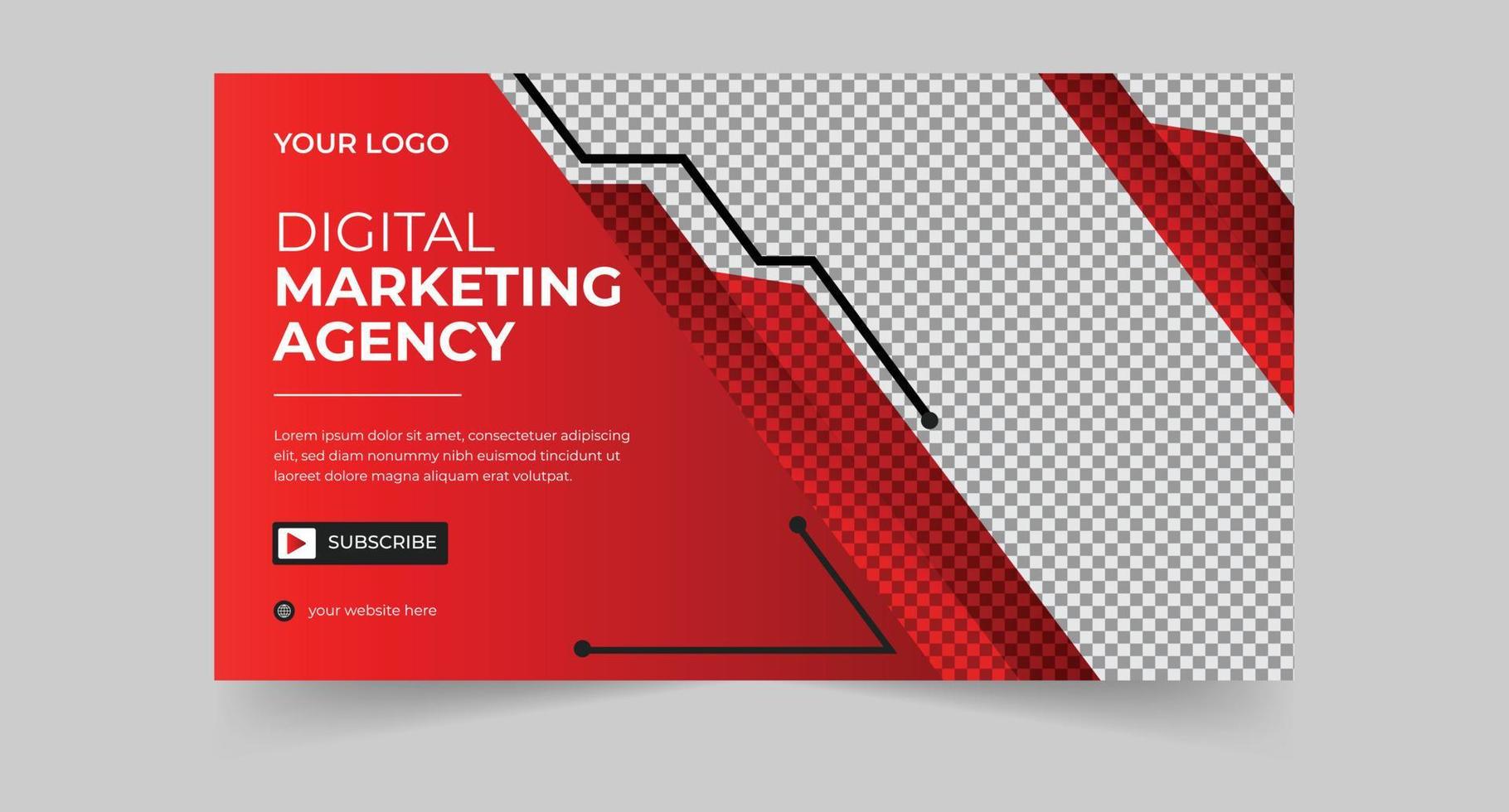 Trendy thumbnail for business promotion workshop template Premium Vector