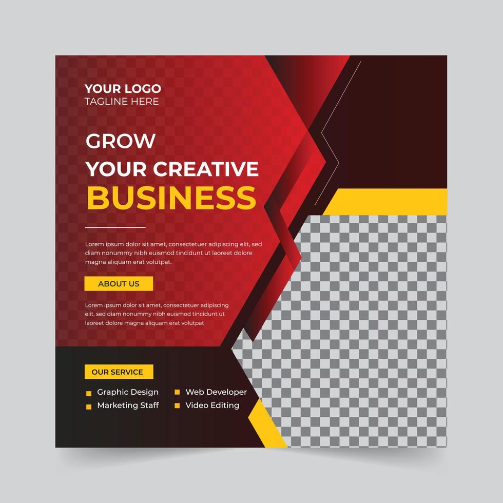 Trendy digital business agency marketing social media post and banner template design. Promotion Corporate advertising Web Banner Ads Stories flyer poster vector