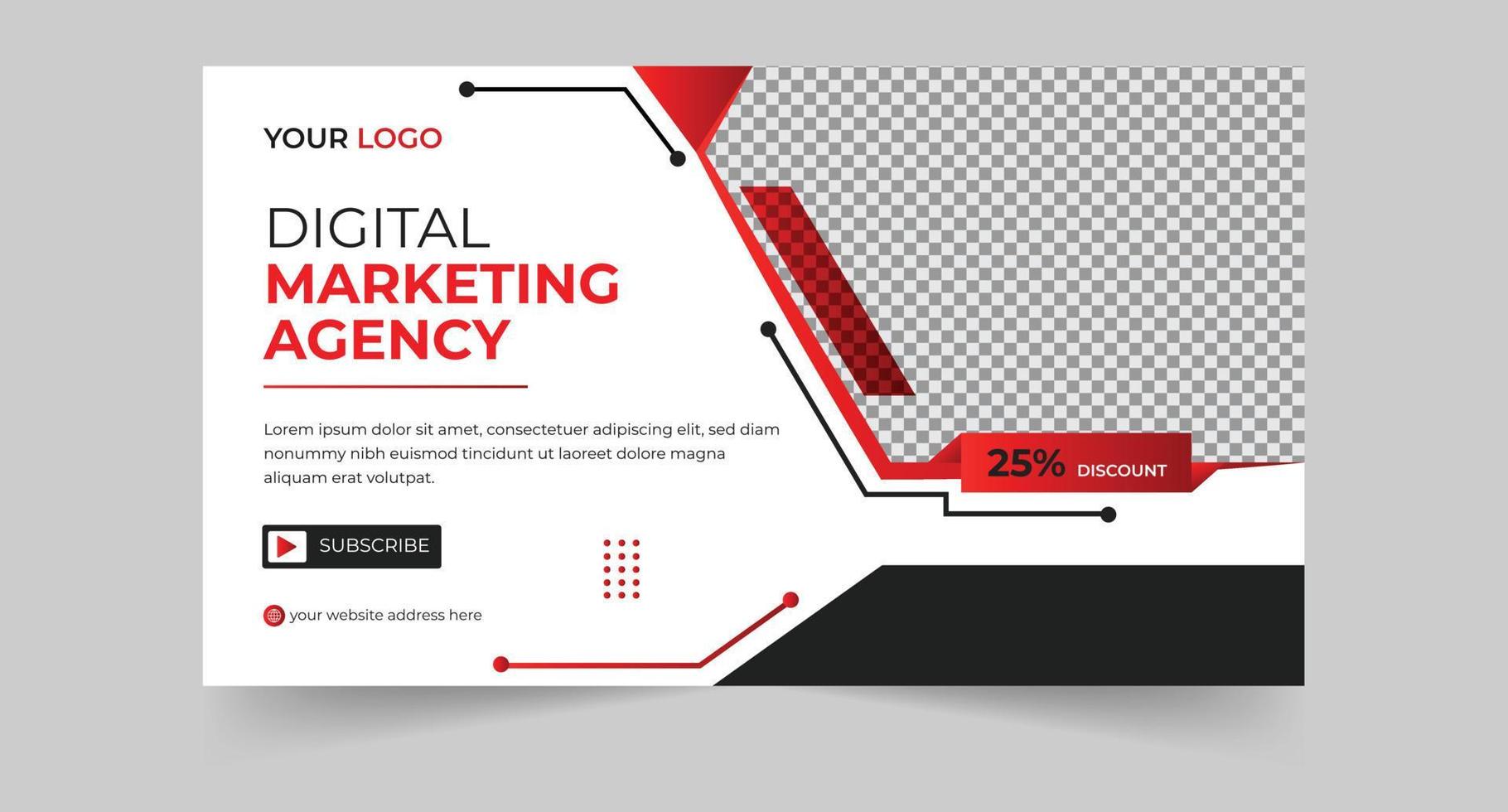 Trendy thumbnail for business promotion workshop template Premium Vector