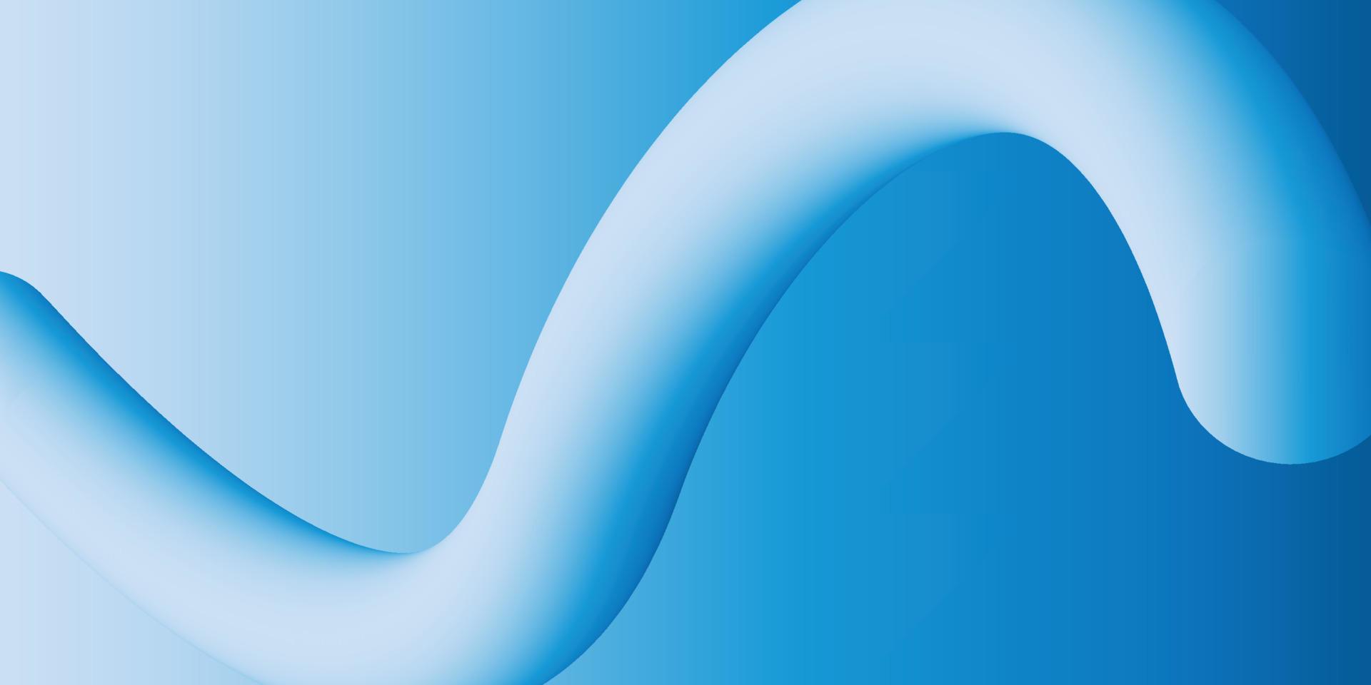 Blue Abstract fluid wave. Modern poster with gradient 3d flow shape. Innovation background design for landing page. Vector