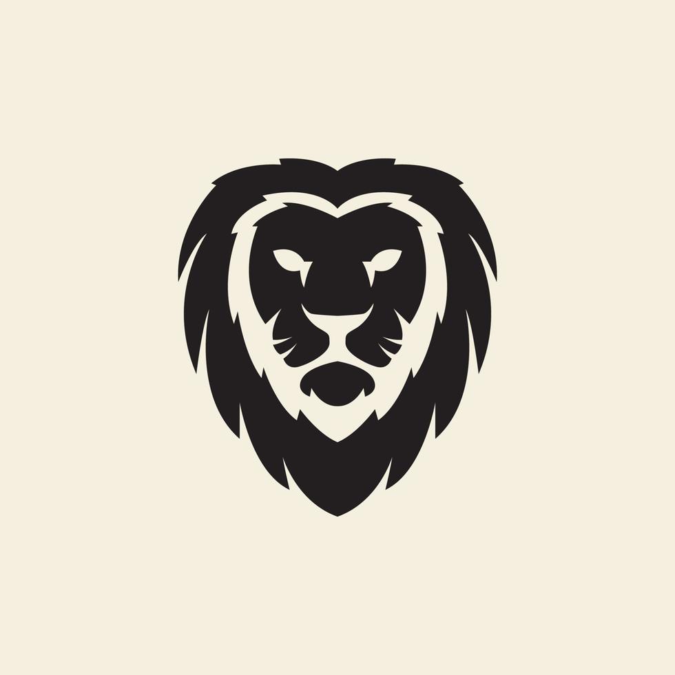 Lion head vector illustration with luxury style logo design