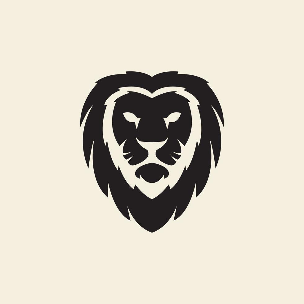 Lion head vector illustration with luxury style logo design