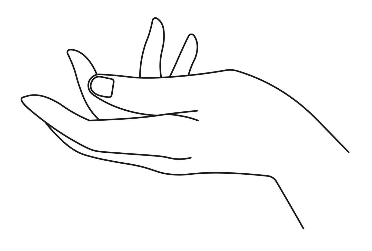 Elegant hand of woman, giving or taking gesture vector