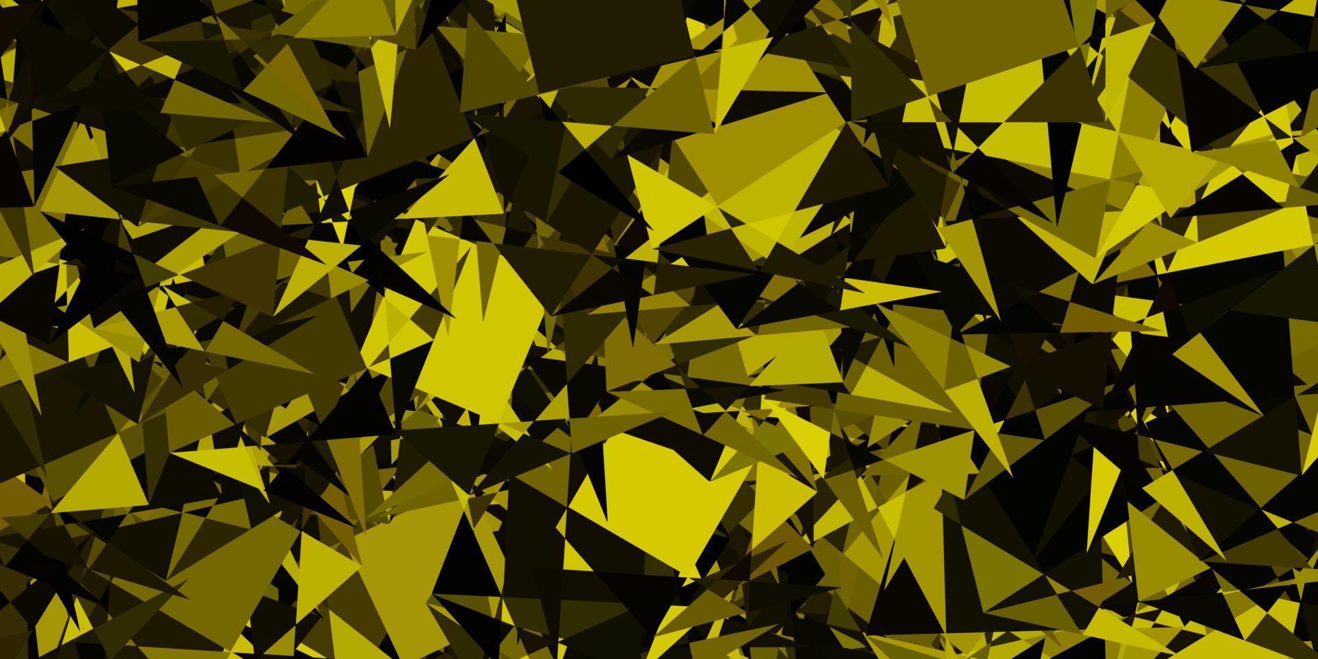 Dark Green, Yellow vector pattern with polygonal shapes.
