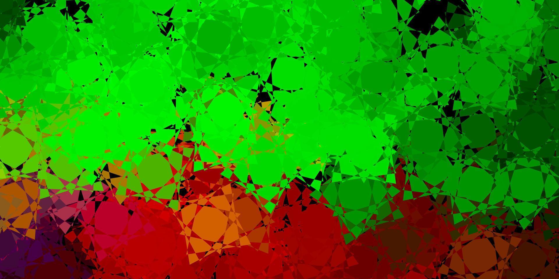 Dark Green, Red vector texture with random triangles.