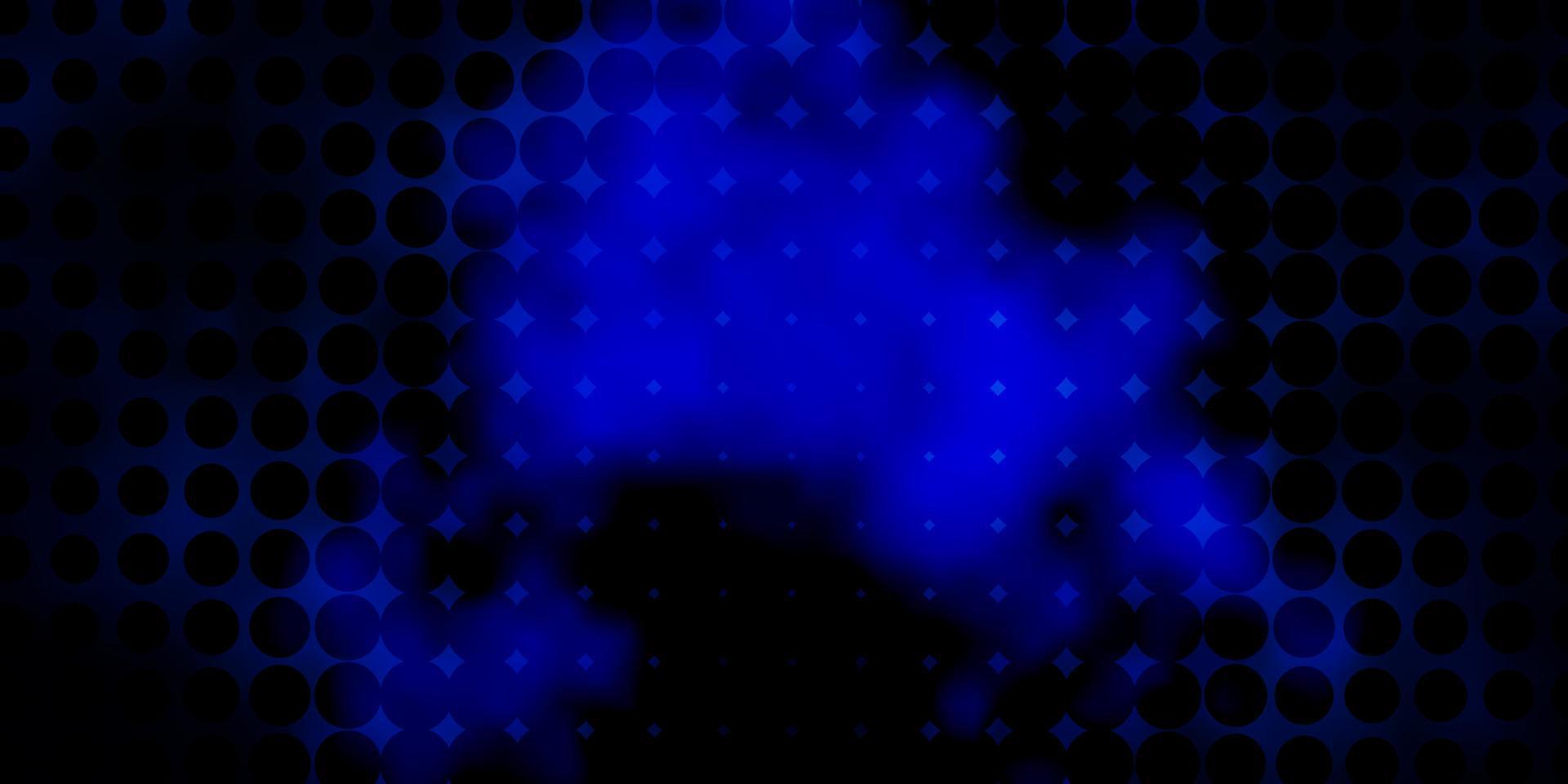Dark BLUE vector background with bubbles.