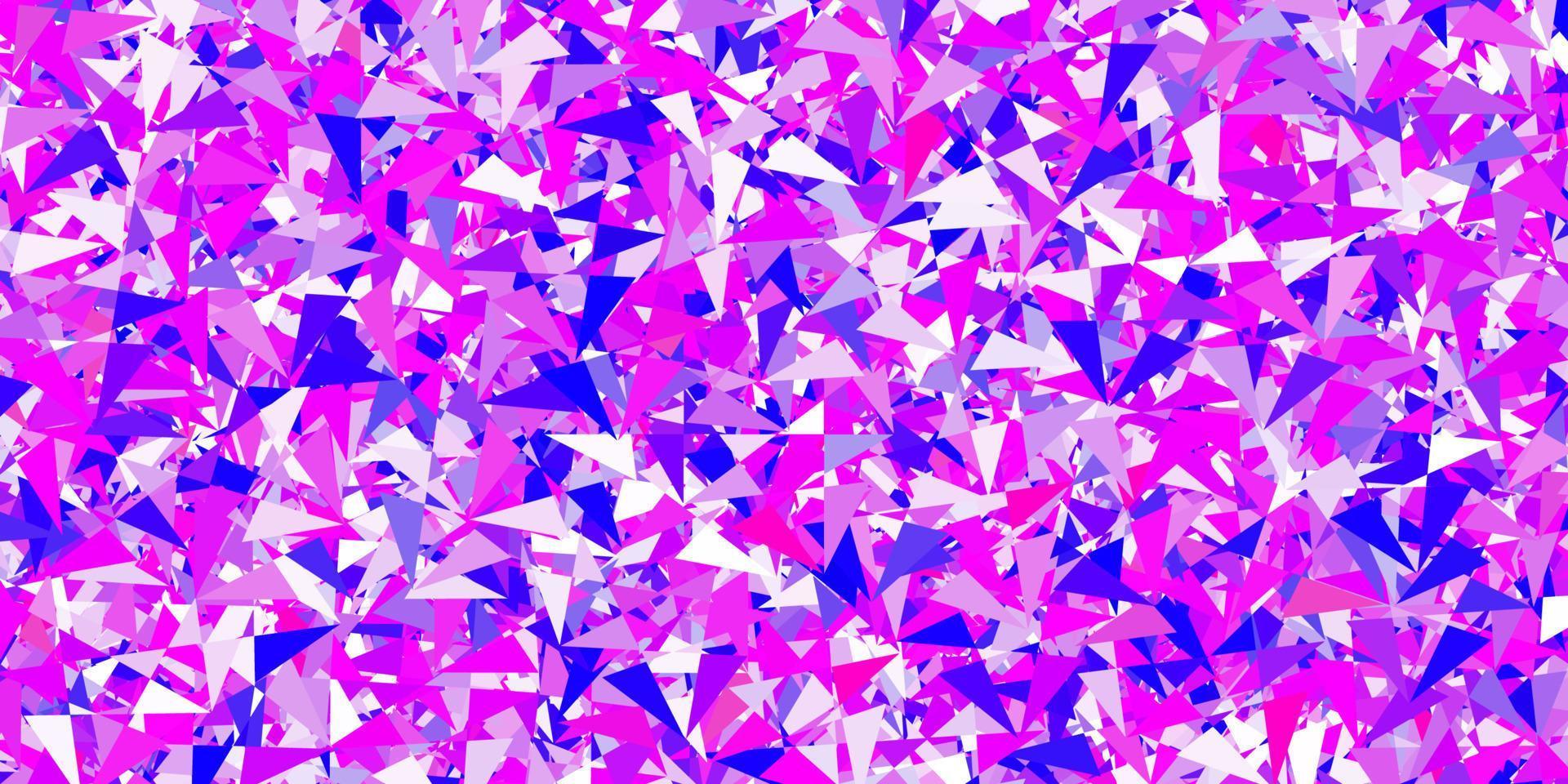 Fondo de vector violeta, rosa claro con formas poligonales.