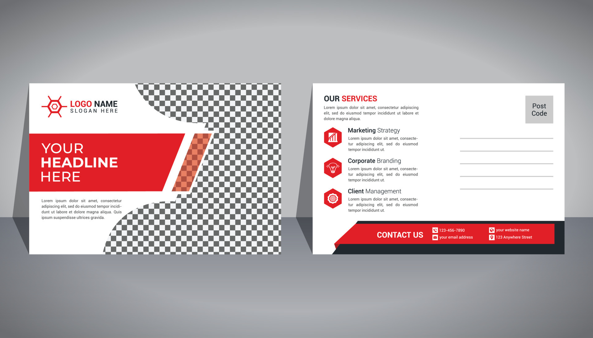 Modern And Professional Postcard Template Postcard Design Template Modern And Professional Postcard Template Postcard Design Template