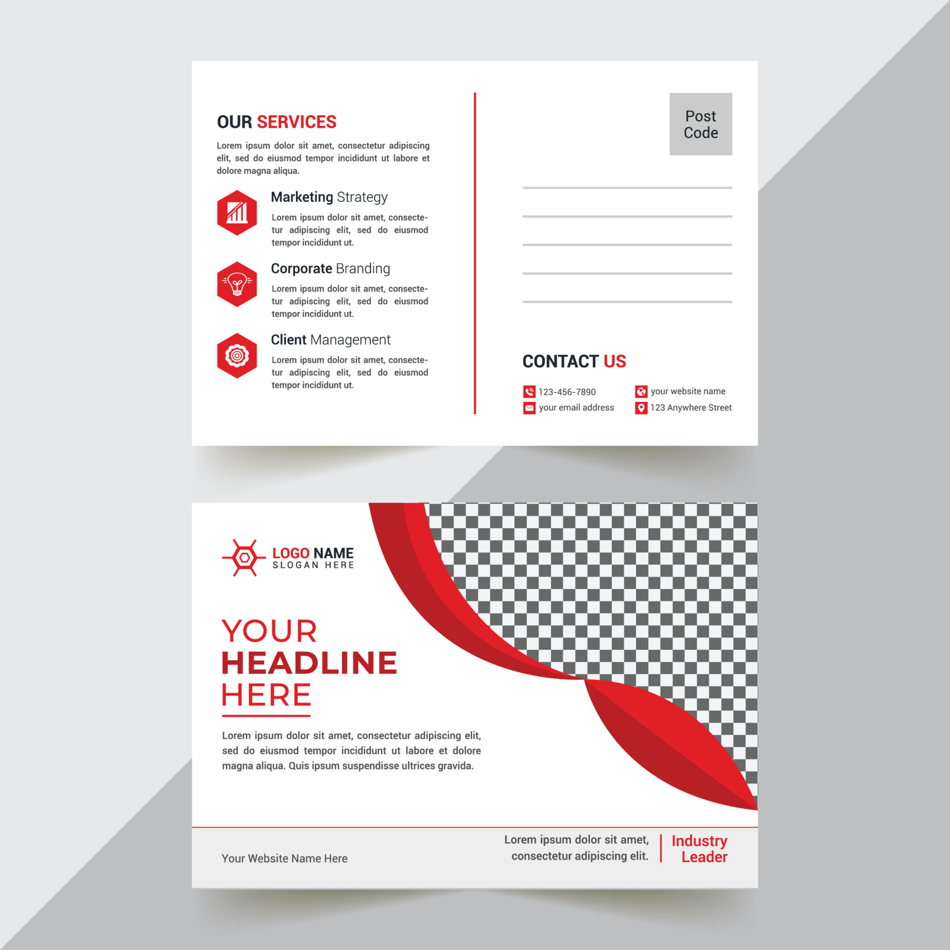 Modern And Professional Postcard Template Postcard Design Template Modern And Professional Postcard Template Postcard Design Template