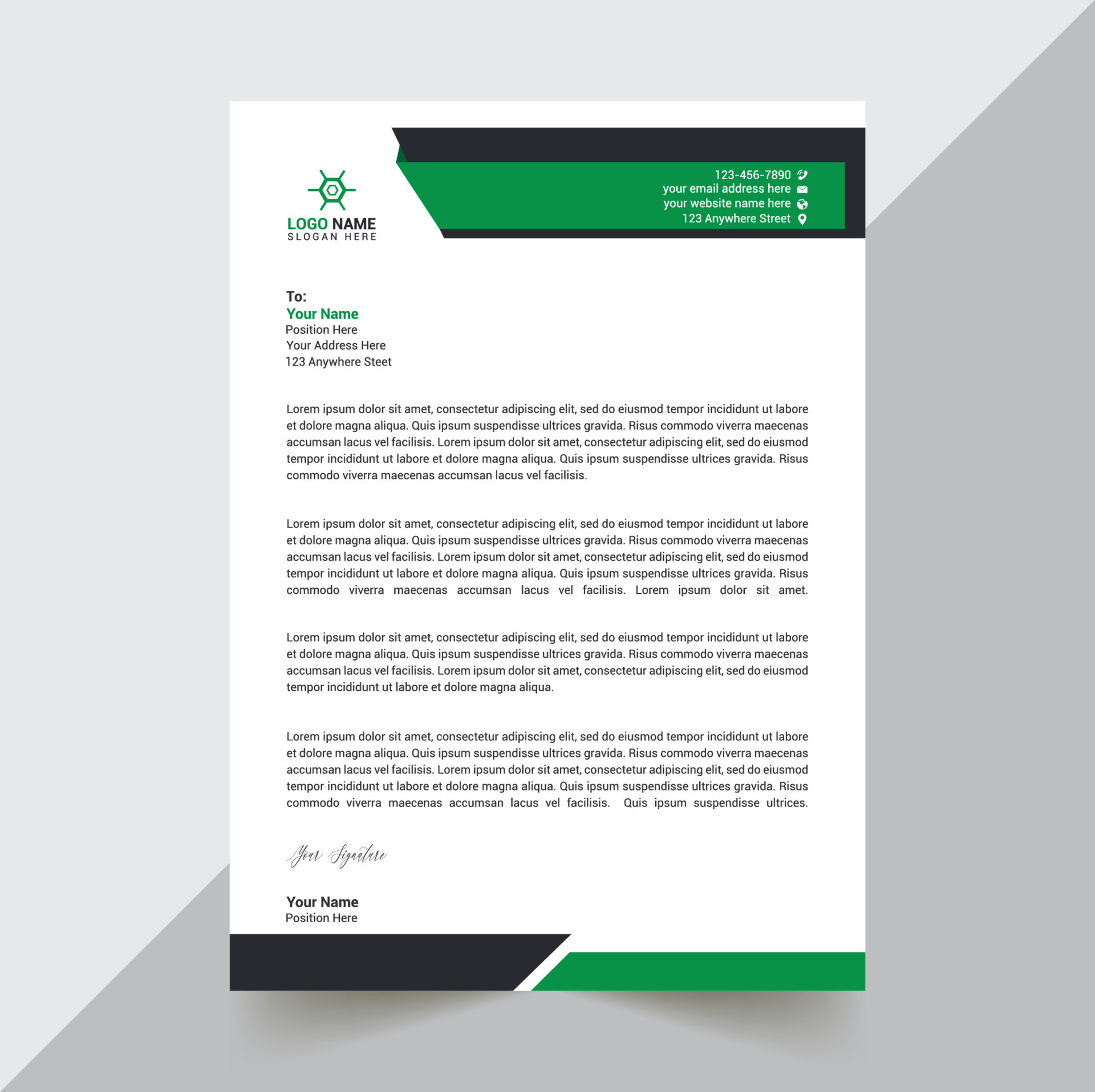 Modern Letterhead Design 17777243 Vector Art at Vecteezy