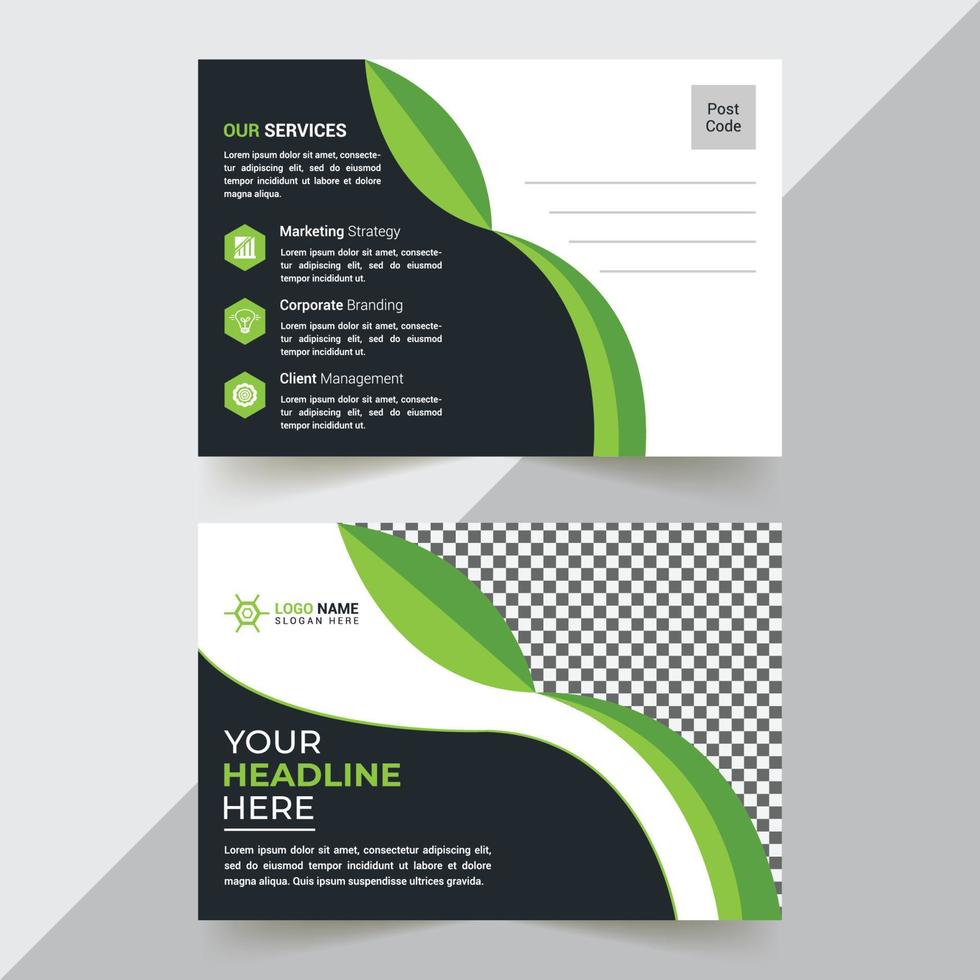 Creative Postcard Design Template vector