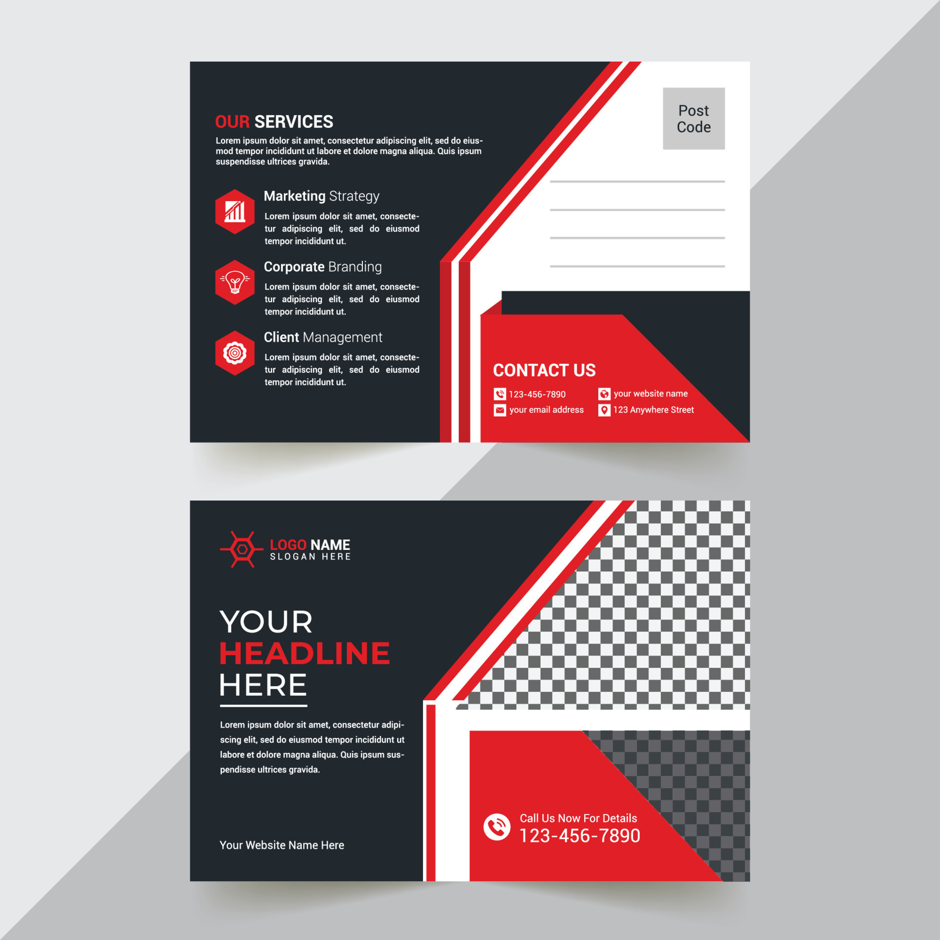 Modern And Professional Postcard Template Postcard Design Template Modern And Professional Postcard Template Postcard Design Template