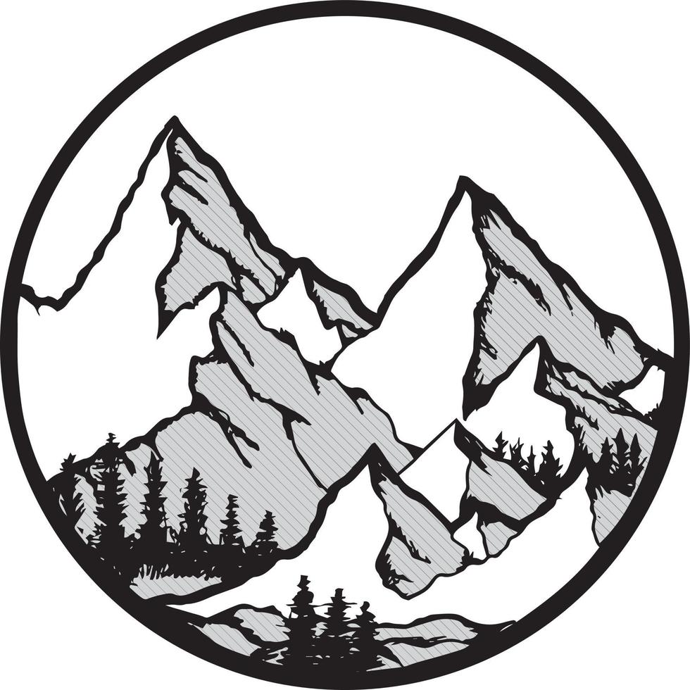 White Mountain Illustration vector