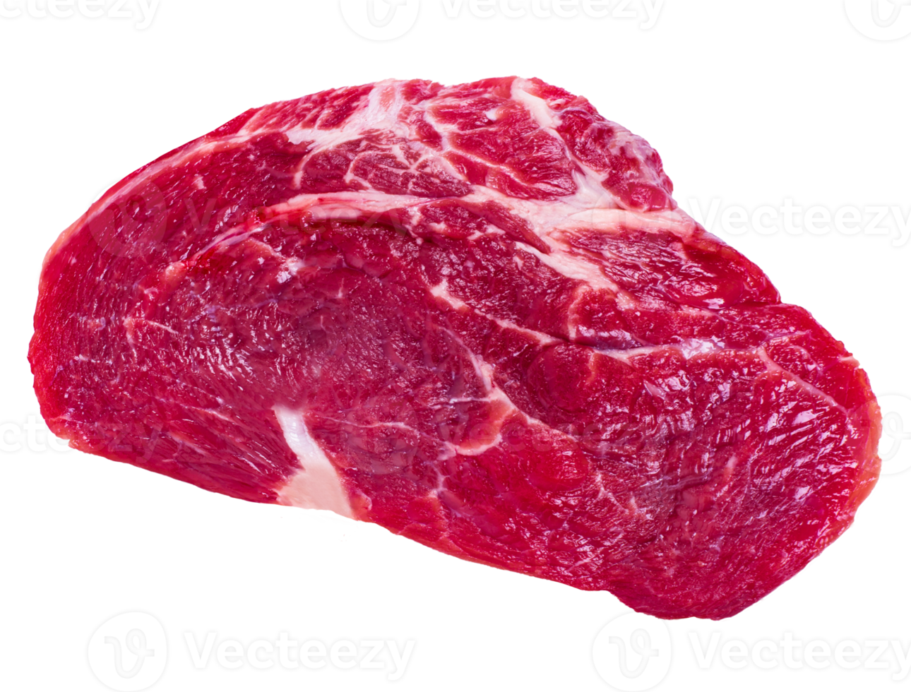 Raw meat, a piece of fresh red meat on a transparent isolated background png