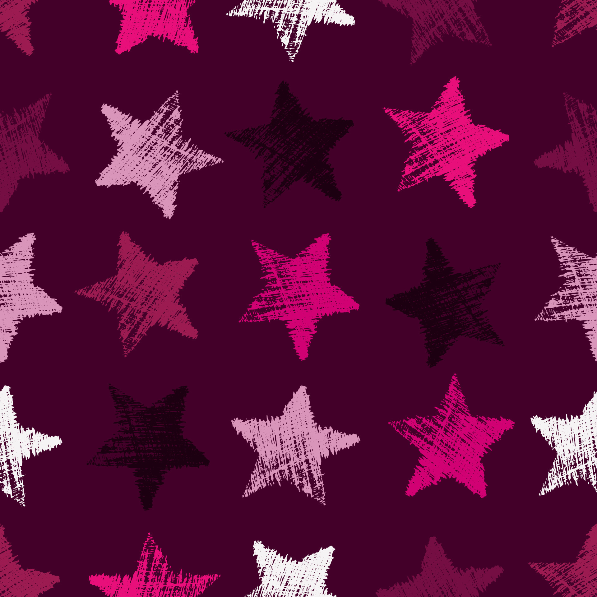 Vector Abstract Purple Background Seamless Pattern With Stars