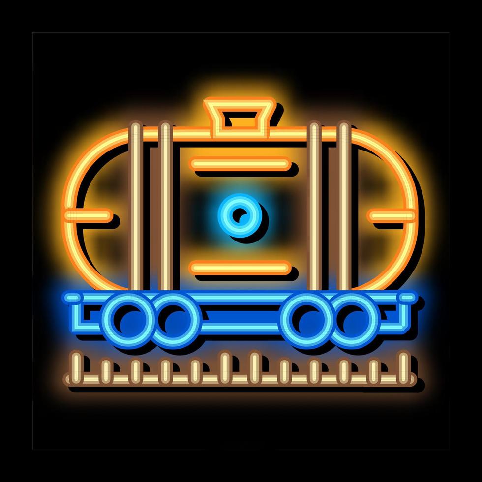 gas tank neon glow icon illustration vector