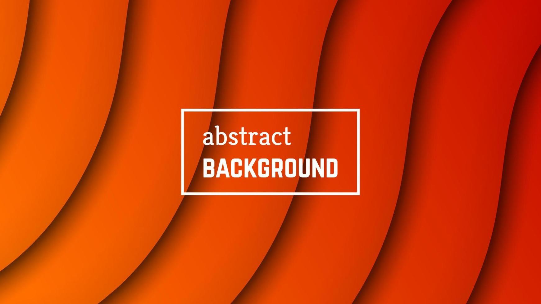 Abstract minimal wave geometric background. Orange wave layer shape for banner, templates, cards. Vector illustration.